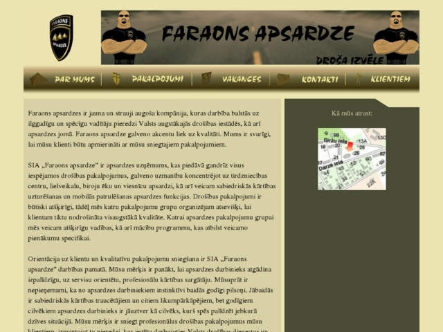 Faraons apsardze, SIA